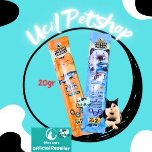 Olive Care CREAMY TREATS 16gr / 20gr (1 Pcs) Snack Cemilan Kucing Bernutrisi ECER - 16 gr, Salmon (salin)